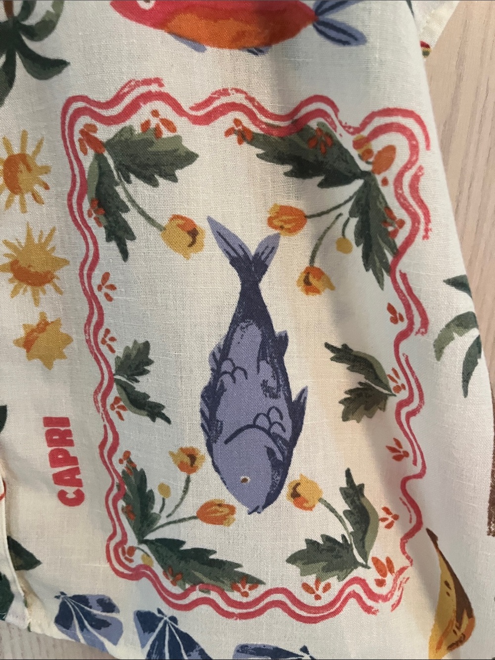 Reitmans Cream Blouse with Multicolor Tropical Print - Picture 5 of 11